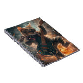 Rock Cat Playing Gitarre Notebook Notizblock (Rechte Seite)
