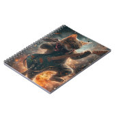 Rock Cat Playing Gitarre Notebook Notizblock (Linke Seite)