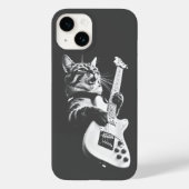 Rock Cat Playing Guitar - Funny Guitar Cat Case-Mate iPhone Hülle (Rückseite)
