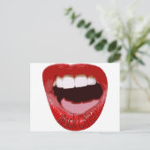 Rock Chick Lips Postkarte (Stehend Vorderseite)