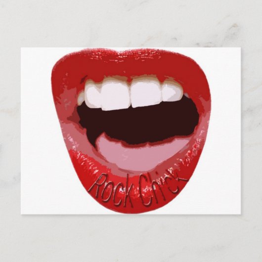 Rock Chick Lips Postkarte (Vorderseite)