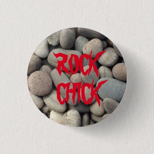 ROCK CHICK PEBBLE STONE BUTTON Geologie (Vorderseite)