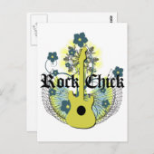 Rock Chick Postkarte (Vorne/Hinten)