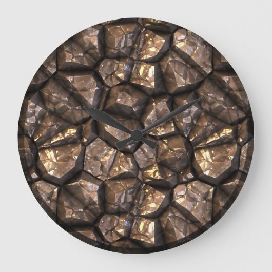 Rock Chrystals 1 Wall Große Wanduhr (Vorderseite)