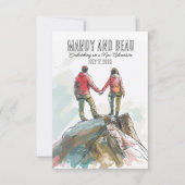Rock Cimber Wedding, Outdoorsy Wedding Save The Date (Vorderseite)