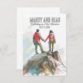 Rock Cimber Wedding, Outdoorsy Wedding Save The Date (Vorne/Hinten)