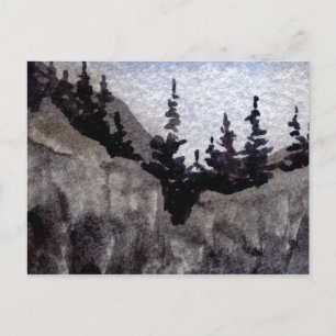 "Rock Cliff #1" Postkarte für Landstraßen