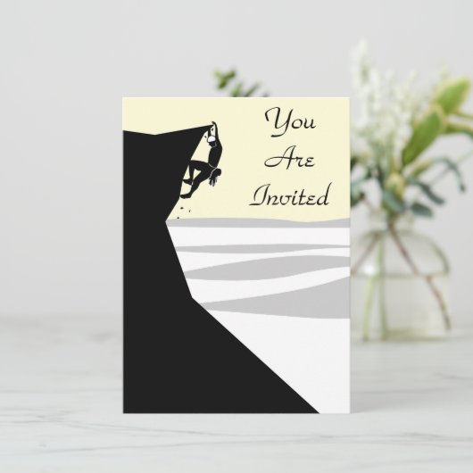 Rock Climber 1 Einladung (Stehend Vorderseite)