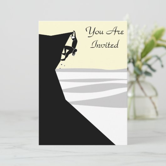 Rock Climber 1 Einladung (Stehend Vorderseite)