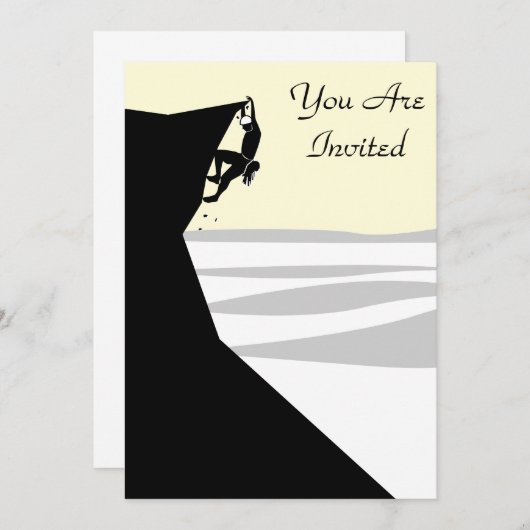 Rock Climber 1 Einladung (Vorne/Hinten)