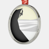 Rock Climber 1 Silbernes Ornament (Links)