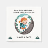 Rock Climber Adventure Theme Girl Baby Napkin Serviette (Vorderseite)