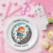 Rock Climber Adventure Theme Girl Baby Pappteller (Party)
