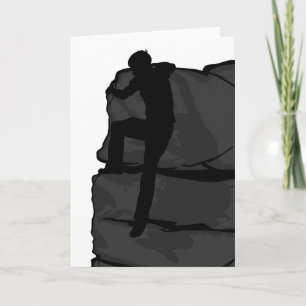 Rock Climber Bouldering Card Karte
