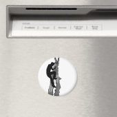 Rock Climber Bouldering Magnet (In Situ (Geschirrspüler))