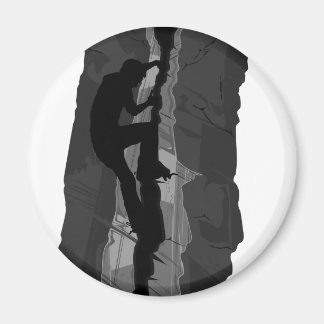Rock Climber Bouldering Magnet