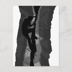 Rock Climber Bouldering Postcard Postkarte