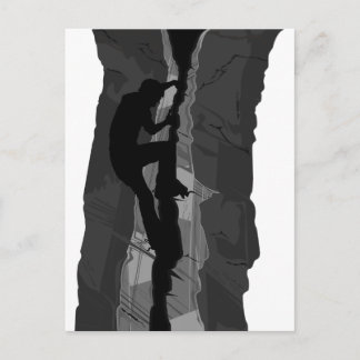 Rock Climber Bouldering Postcard Postkarte