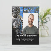 Rock Climber Celebration of Life Service Einladung (Stehend Vorderseite)