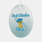 Rock Climber Chick #3 Ornament Aus Glas (Vorderseite links)