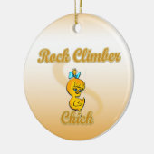 Rock Climber Chick Keramik Ornament (Links)