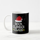 Rock Climber Claus Christmas Lights Pajama Family  Kaffeetasse (Links)