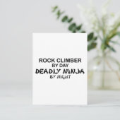 Rock Climber Deadly Ninja by Night Postkarte (Stehend Vorderseite)