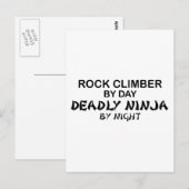 Rock Climber Deadly Ninja by Night Postkarte (Vorne/Hinten)
