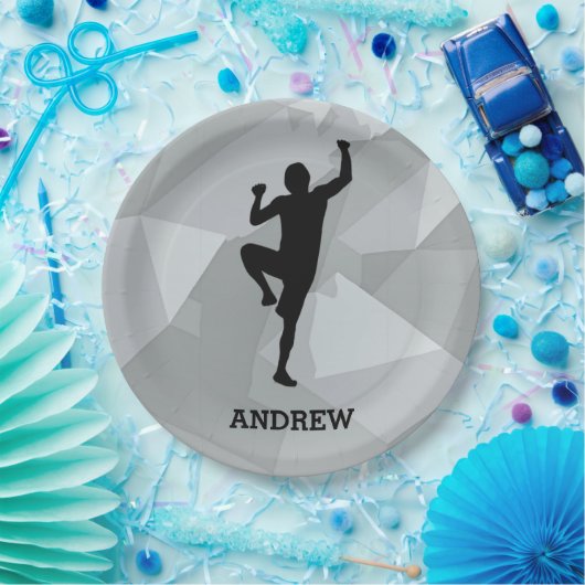 Rock Climber Design Pappteller (Party)