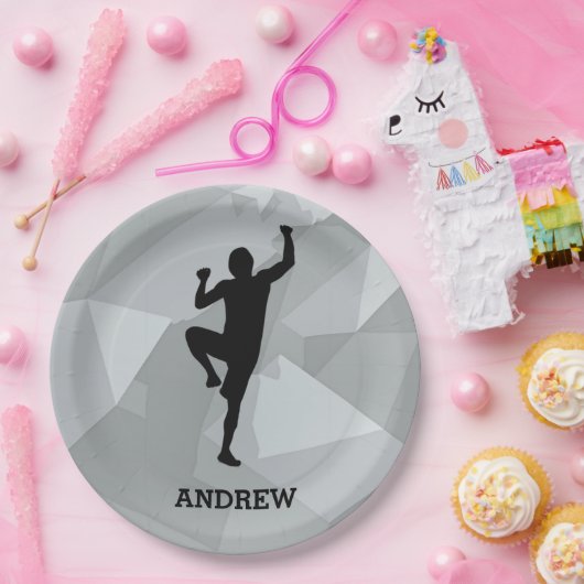 Rock Climber Design Pappteller (Party)
