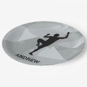 Rock Climber Design Pappteller (Schrägansicht)