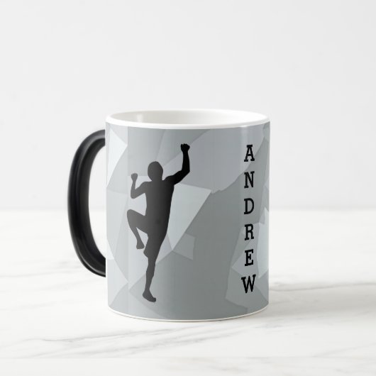 Rock Climber Design-Tasse Verwandlungstasse (Vorderseite Links)