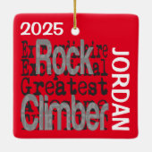 Rock Climber Extraordinaire CUSTOM Keramikornament (Rückseite)
