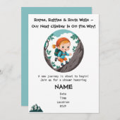 Rock Climber Girl Baby Shower Einladung (Vorne/Hinten)