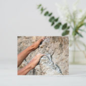 Rock Climber Hands schließen Postkarte (Stehend Vorderseite)