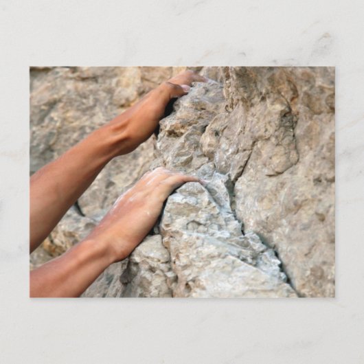Rock Climber Hands schließen Postkarte (Vorderseite)