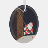 Rock Climber Holiday Geschenk Ornament Aus Glas (Vorderseite Rechts)