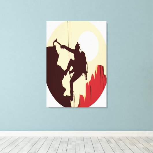 Rock Climber Leinwanddruck (Insitu (Holzboden))
