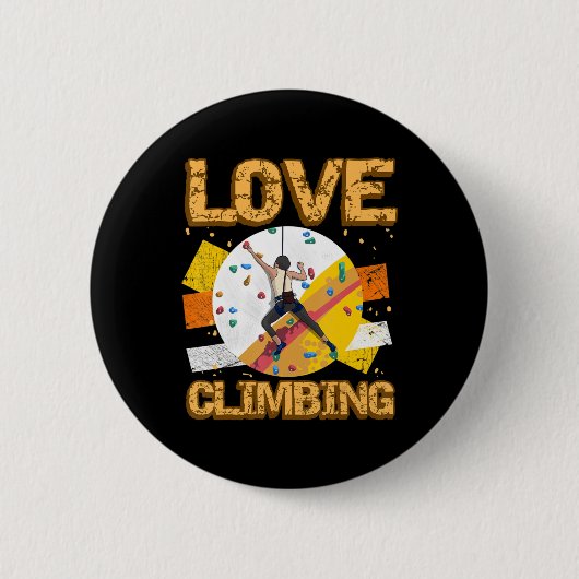 Rock Climber Liebe Klettern Rock Jock Belayer Ice Button (Vorderseite)
