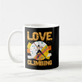 Rock Climber Liebe Klettern Rock Jock Belayer Ice Kaffeetasse (Links)