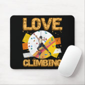 Rock Climber Liebe Klettern Rock Jock Belayer Ice Mousepad (Mit Mouse)