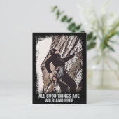 Rock Climber Motto Vintag Grunge Berggipfel Postkarte (Stehend Vorderseite)