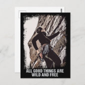 Rock Climber Motto Vintag Grunge Berggipfel Postkarte (Vorne/Hinten)