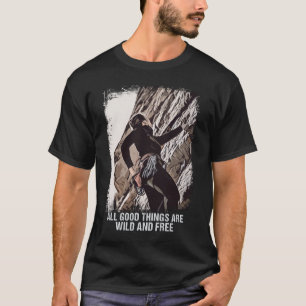 Rock Climber Motto Vintag Grunge Berggipfel T-Shirt