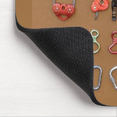 Rock Climber Mountainbike Gear Mousepad (Ecke)