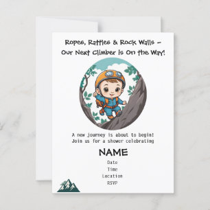 Rock Climber Outdoor Adventure Baby Boy Postkarte