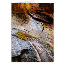 Rock Climber, The Narrows, Zion NP, Blank Card