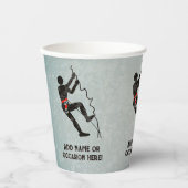 Rock Climber Themed masculine feiern eigenen Text Pappbecher (Vorderseite)