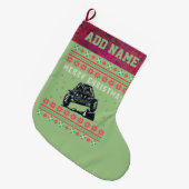 Rock Climber Ugly Christmas Sweater Großer Weihnachtsstrumpf (Vorderansicht (hängend))