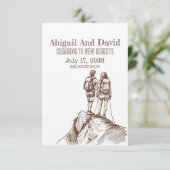 Rock Climber Wedding Save the Date (Stehend Vorderseite)